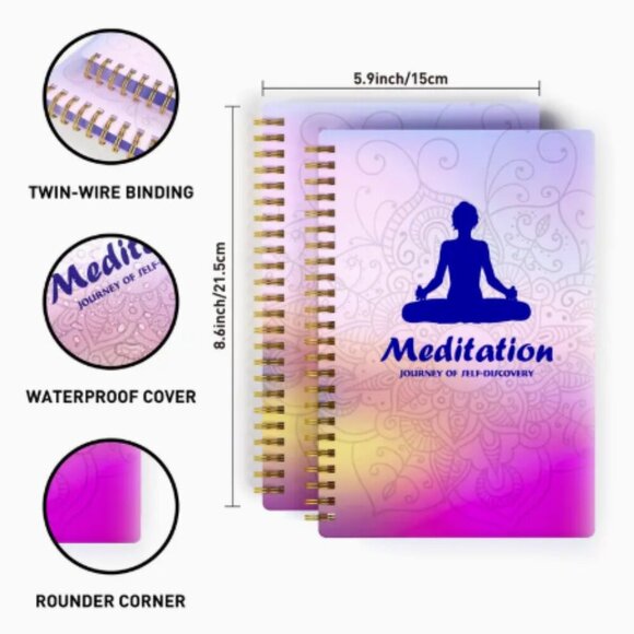 Journal Meditation Journey of Self-Discovery 106 Pages NWT - Picture 5 of 5